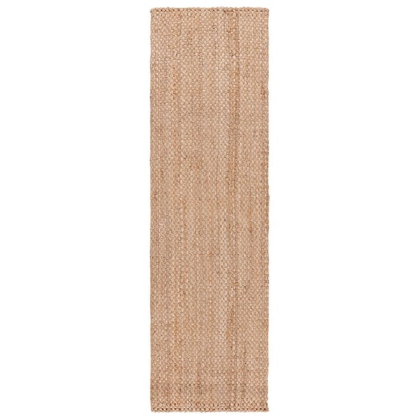 Natural Fiber 2 ft. x 8 ft. Natural Woven Solid Color Runner Rug