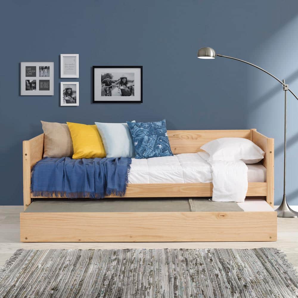 Camaflexi Mid-Century Scandinavian Oak Twin Size Daybed with Twin Size ...