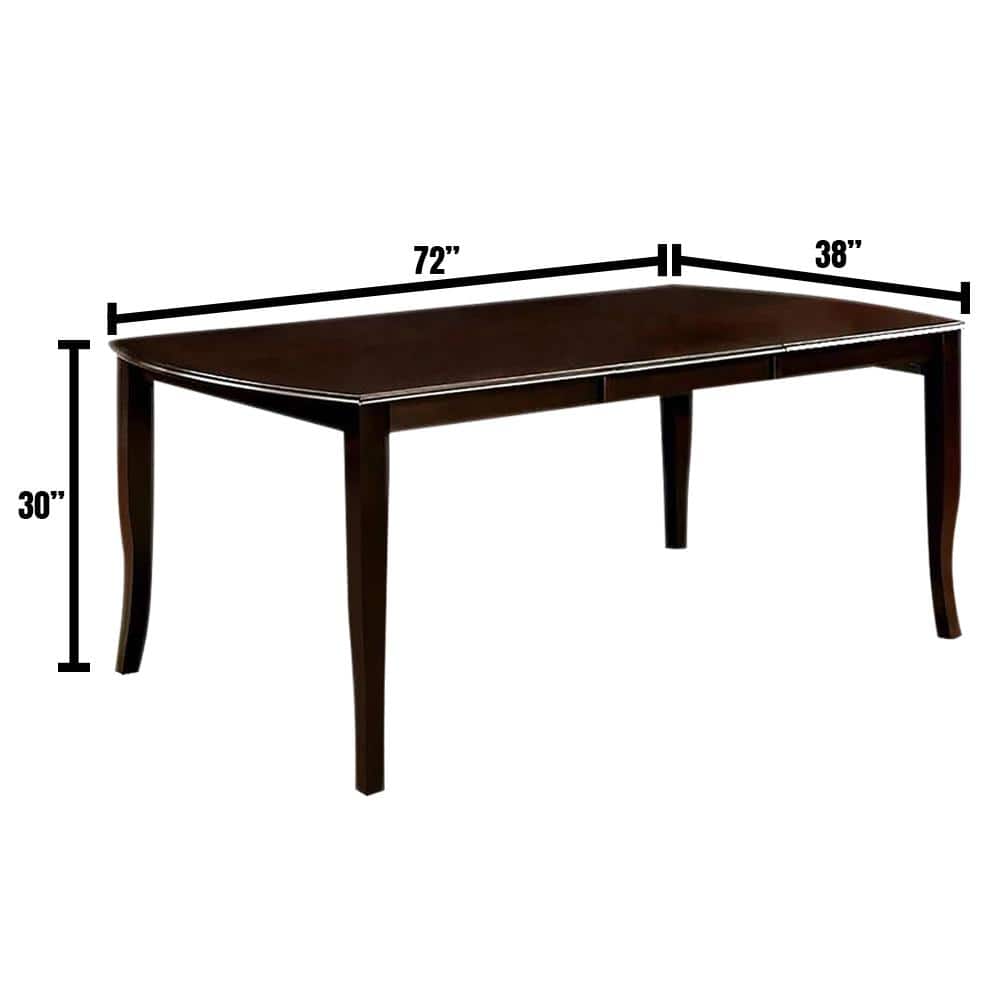 Transitional Dark Cherry Extendable Wood Dining Table, Seats Six