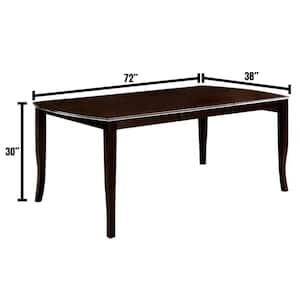 Woodside Dark Cherry and Espresso Transitional Style Dining Table