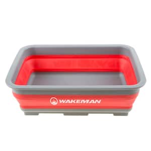 10l Red Collapsible Portable Wash Basin