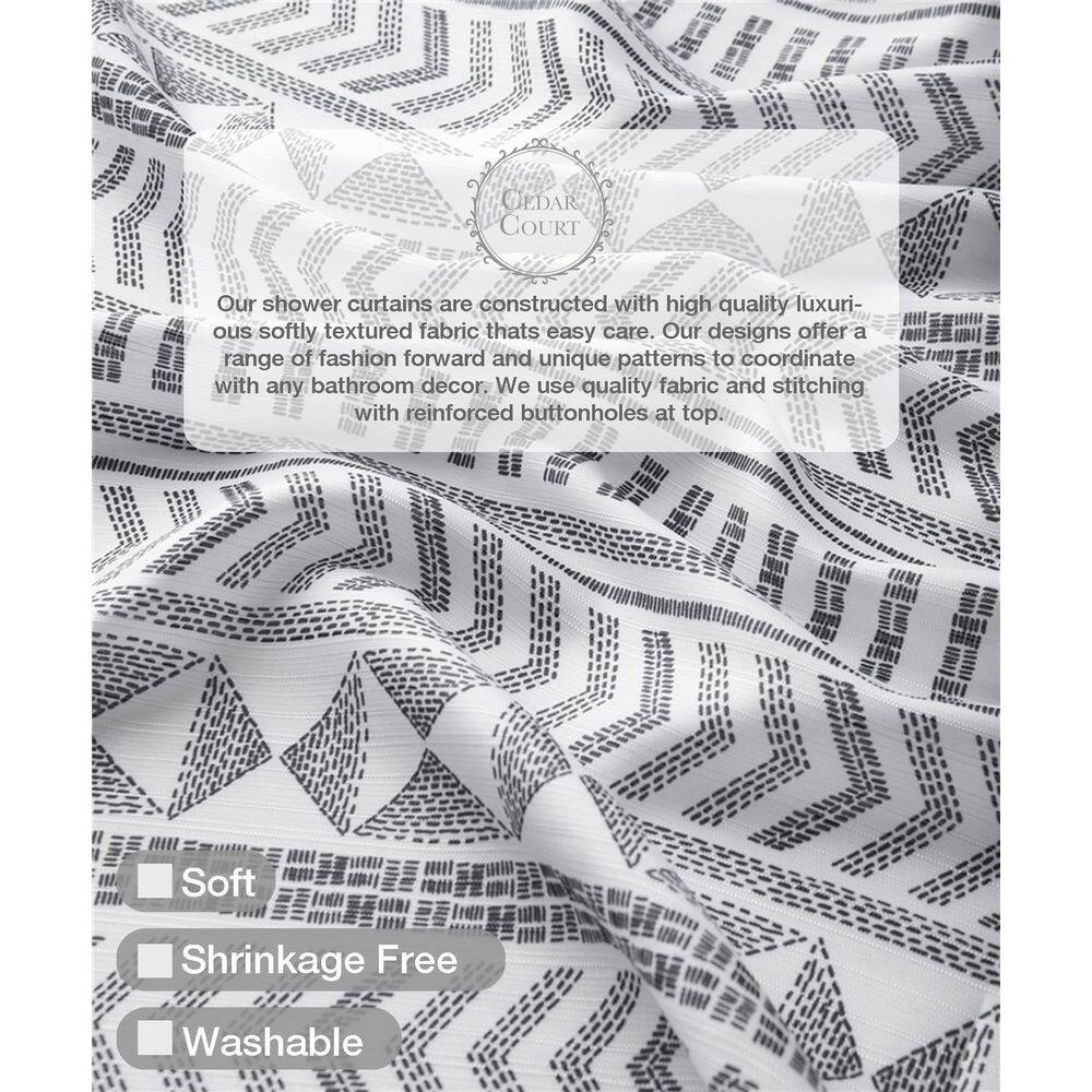 Basketweave Cafe Beige Polyester Shower Curtain