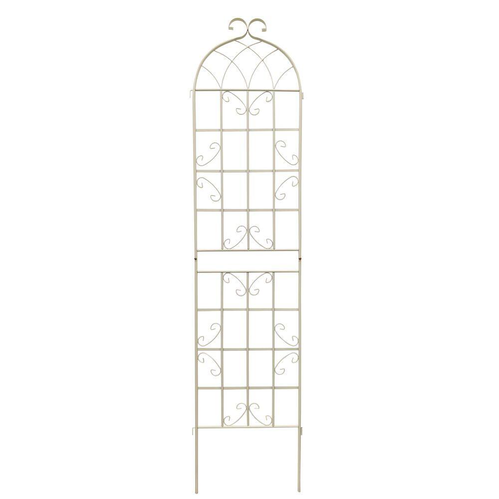 4 Pack 86.7 in H x 19.7 in W Rustproof Metal Garden Trellis,Outdoor Flower Support for Climbing Plants,White Scrollwork price history on PriceWatchPro