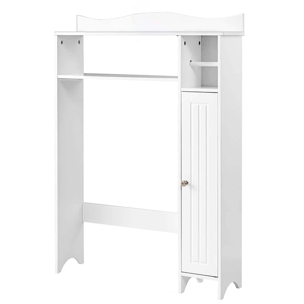 Bunpeony 30 in. W x 41.5 in. H x 8 in. D White OvertheToilet Storage with Adjustable Shelf