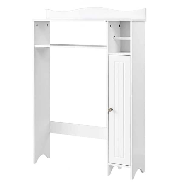 Bunpeony 30 in. W x 41.5 in. H x 8 in. D White Over-the-Toilet Storage with Adjustable Shelf
