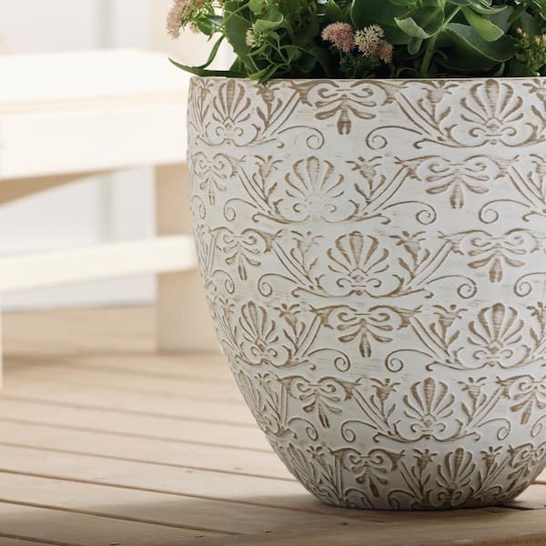 large plastic pot for plants Tall Modern Planter Pot, Tapered Cylinder Design