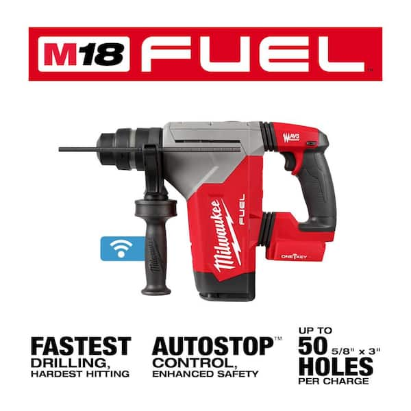 Milwaukee M18 FUEL 18V Lithium Ion Brushless Cordless 1 1 8 in. SDS Plus Rotary Hammer with 1 2 in. Impact Wrench 2915 20 2962 20 The Home Depot