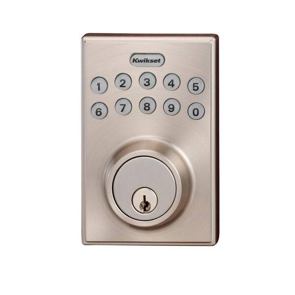 Kwikset Contemporary Satin Nickel Single Cylinder Electronic Deadbolt