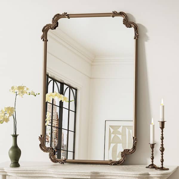 KeonJinn 24 in. H x 36 in. W Framed Rectangular Vintage Mirror