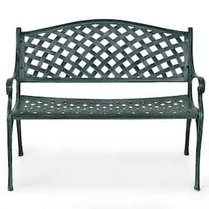 40 in. Aluminum Ancient Green Patio Outdoor Bench