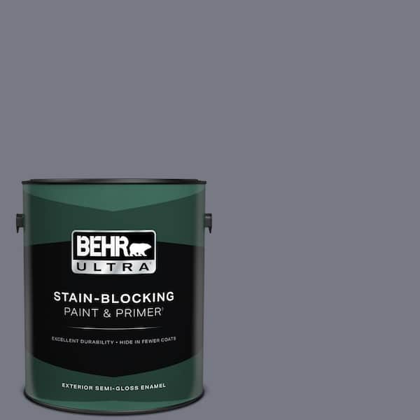 BEHR ULTRA 1 gal. #N540-5 Infamous Semi-Gloss Enamel Exterior Paint & Primer