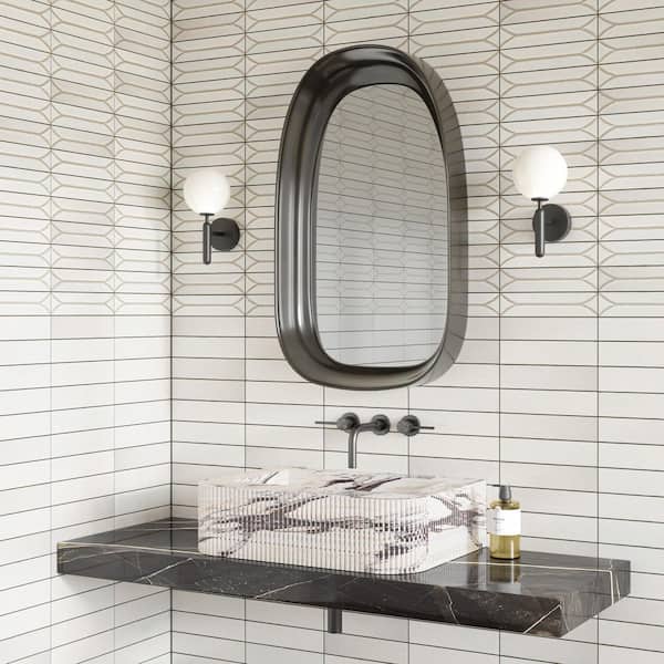 Terramater Vanilla 3-1/2 in. x 15 in. Glossy Porcelain Wall Tile (8.08 sq. ft. /case)