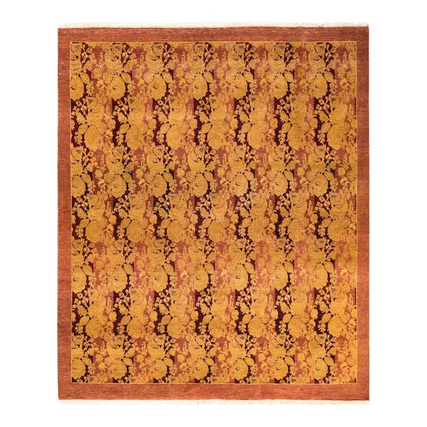 Mogul Pink 6 ft. x 9 ft. Oriental Wool Indoor Area Rug