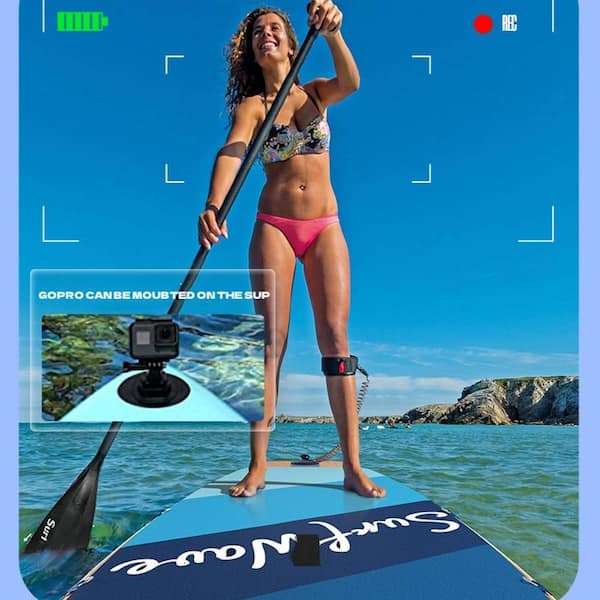 Unbranded 118 in. W x 33 in. L x 5 in. H Inflatable Stand Up Paddle Boards Premium SUP Accessories and Backpack Leash Paddle Hand