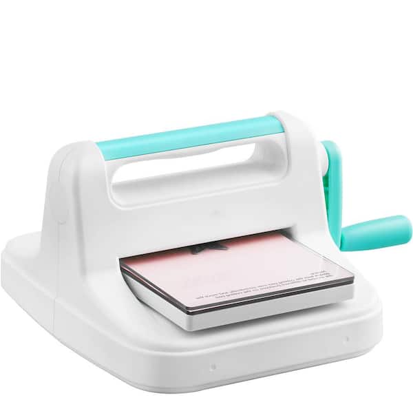 Manual Die Cutting and Embossing Machine, 6 in. Opening Portable Kit for Arts and Crafts Scrapbooking, Card Making White