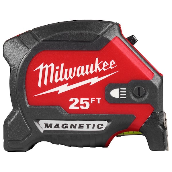 Milwaukee - 25 ft. x 1-1/16 in. Compact Wide Blade Tape Measure with LED