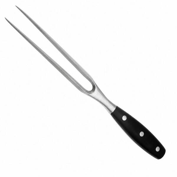 Rust‑Proof Silver Stainless‑Steel 12 in. Meat Fork, Multipurpose Pizza, BBQ Accessory for Holiday Grilling and Roasting