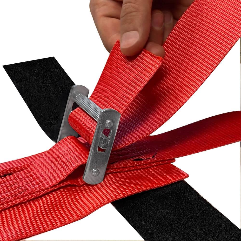 Ultimate Red Polyester 15' Hand Truck Cinch Strap with D-Ring Grip