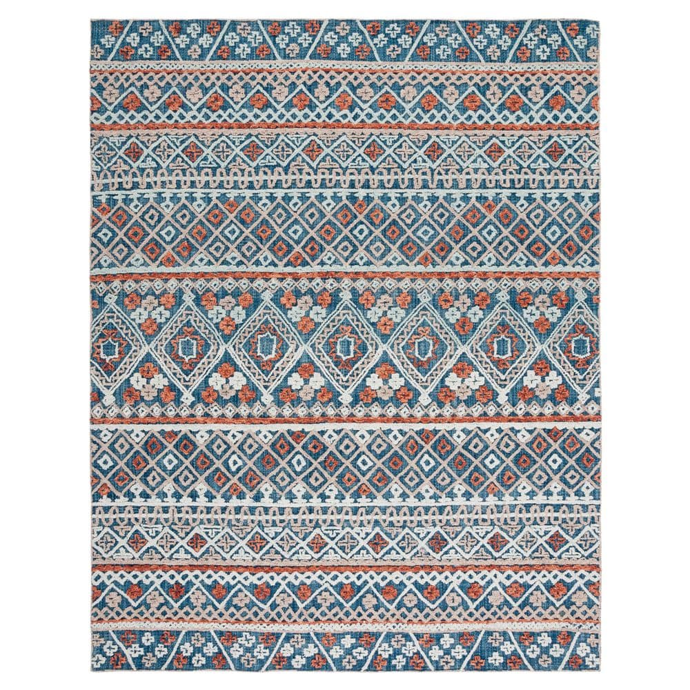 Aspen 8 ft. x 10 ft. Blue/Orange Geometric Western Area Rug price history on PriceWatchPro