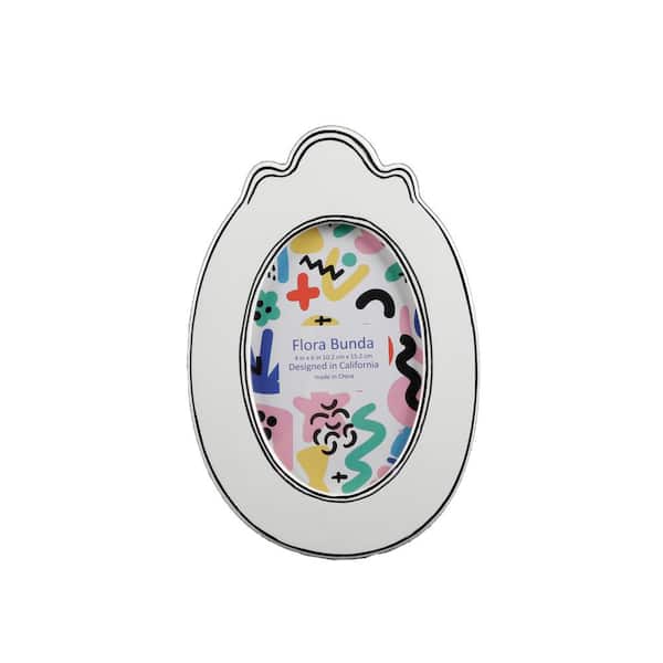Flora Bunda 4 x 6 Oval with SideLine Ceramic Frame