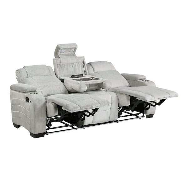 Lazzara Camilla 84 in W Pillow Top Arm Microfiber Rectangle Manual
