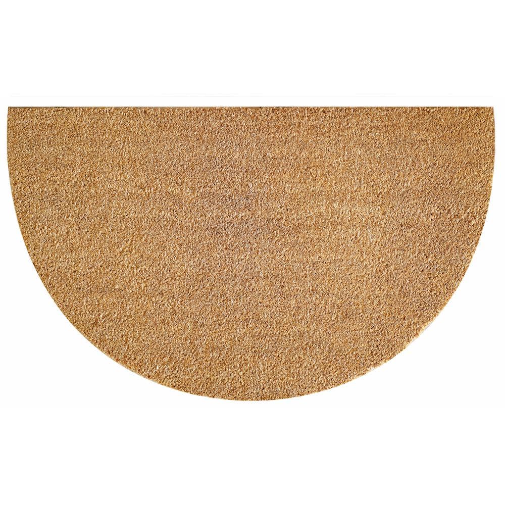 TrafficMaster Half Round plain 18 in x 30 in Coir and vinyl Door Mat