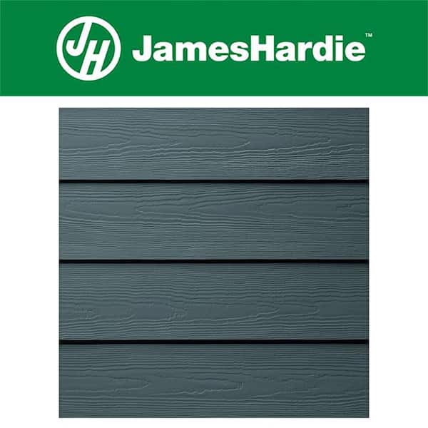 James Hardie Hardie Plank HZ5 8.25 in. x 144 in. Statement Collection Evening Blue Cedarmill Fiber Cement Lap Siding
