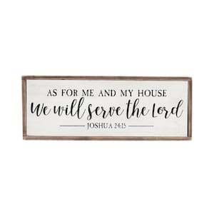 As for Me and My House We Will Serve The Lord Rustic Wood Wall Decorative Sign