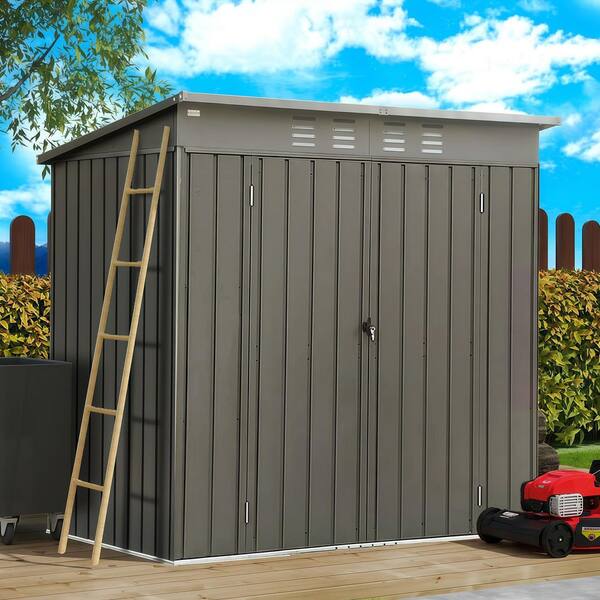 ToolCat 6 ft. W x 4 ft. D Outdoor Metal Tool Storage Shed with