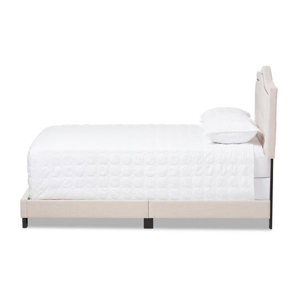 Baxton Studio Emerson Beige Fabric Upholstered Queen Bed 28862