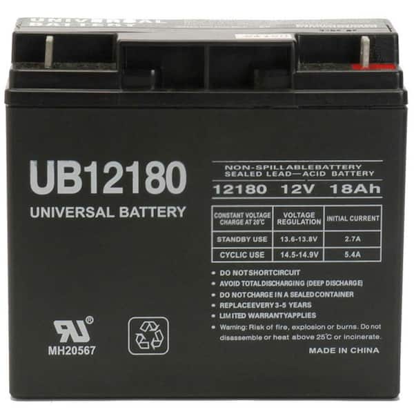 UPG 12-Volt 18 Ah T4 Terminal Sealed Lead Acid (SLA) AGM Rechargeable Battery