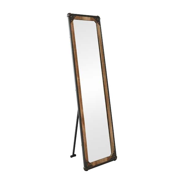 Furniture of America Oversized Light Pure Copper/ Sand Black Metal Tilting Industrial Mirror (67.88 in. H X 22.63 in. W)