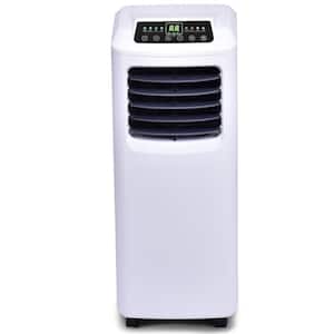 9,000 BTU Portable Air Conditioner and Dehumidifier Function in White with Window Kit Remote