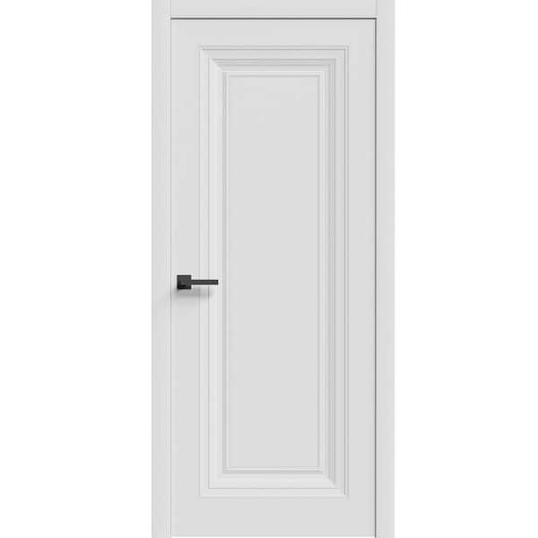 7111 36 in. x 80 in. Sold Core White Color Wood Interior Door Kit with Quick Assemble Jamb