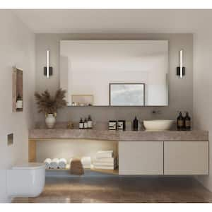 Phase 4 Collection 16 in. 1-Light Matte Black Small Modern Integrated 3CCT Integrated LED Linear Vanity Light