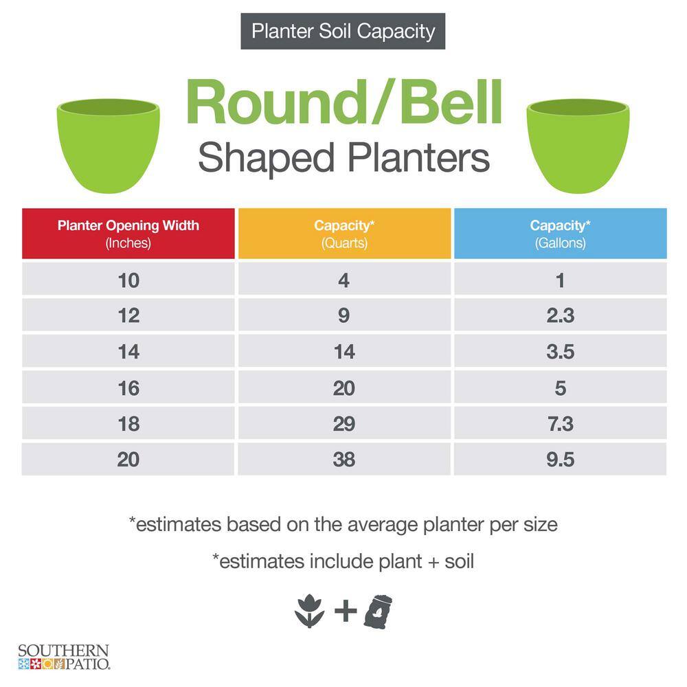 Taupe High-Density Resin Outdoor Planter with Drainage Hole