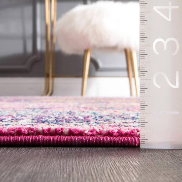 nuLOOM Verona Vintage Persian Pink Doormat 3 ft. x 5 ft