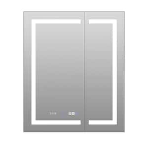 30 in. W x 36 in. H Rectangular Aluminum Medicine Cabinet with Mirror