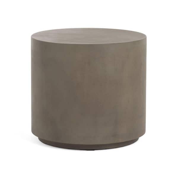 Morley Modern Grey Round Outdoor End Table