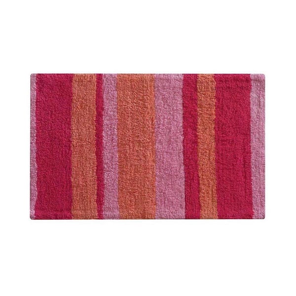interDesign Kandi Pink Stripe Bath Rug