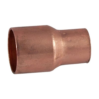 1-1/2 in. x 1 in. Copper Pressure Cup x Cup Reducing Coupling with Stop Fitting