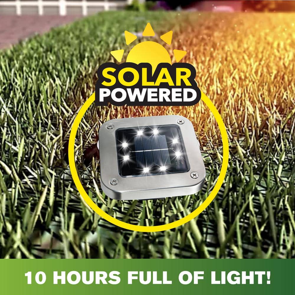 Stainless Steel Solar Powered LED Pathway Light Pack