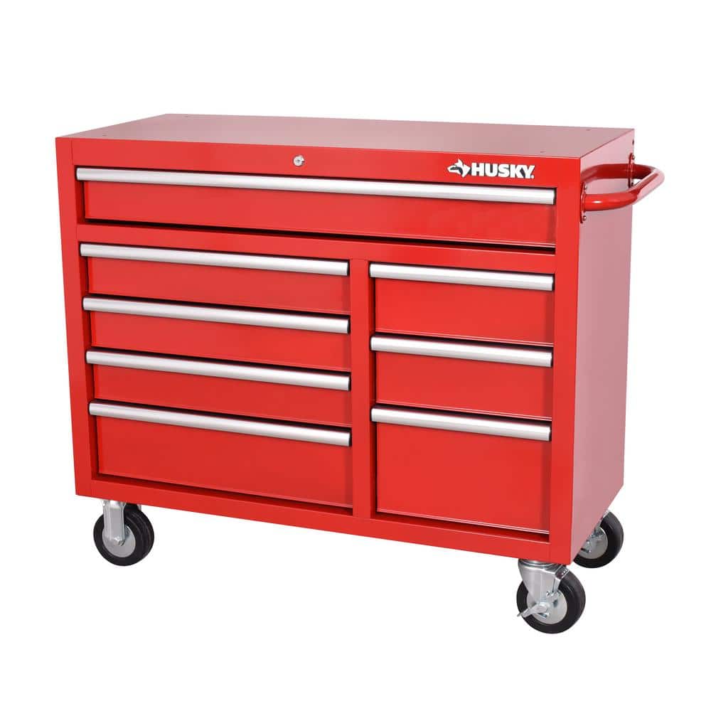Standard Duty 42 in. 8-Drawer Red Rolling Tool Cabinet