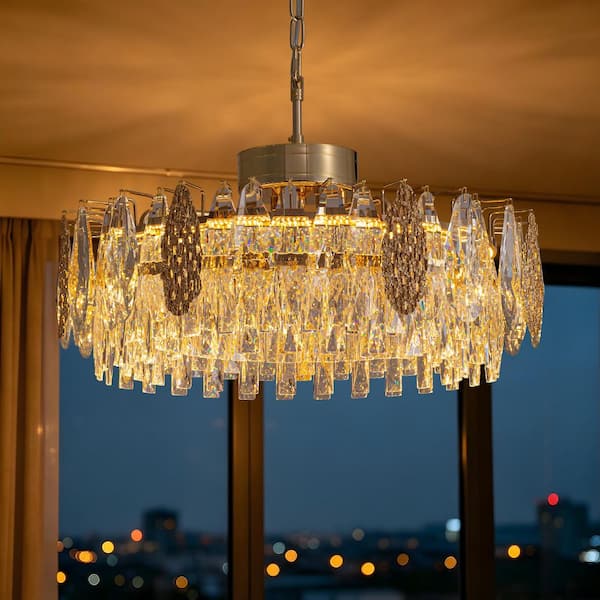 Ecogleam 47 in. 5-Light Gold Rectangle Dining Room Chandelier, 3