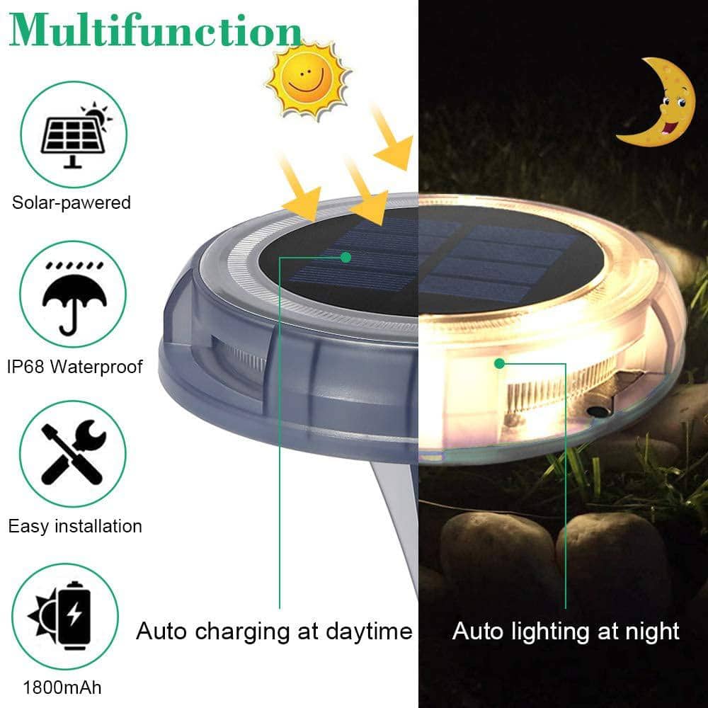Low Voltage Solar Powered Color Changing LED Fence Lights Pack