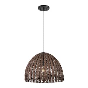 Layla 1-Light Stained Cane with Black Accents Hanging Pendant