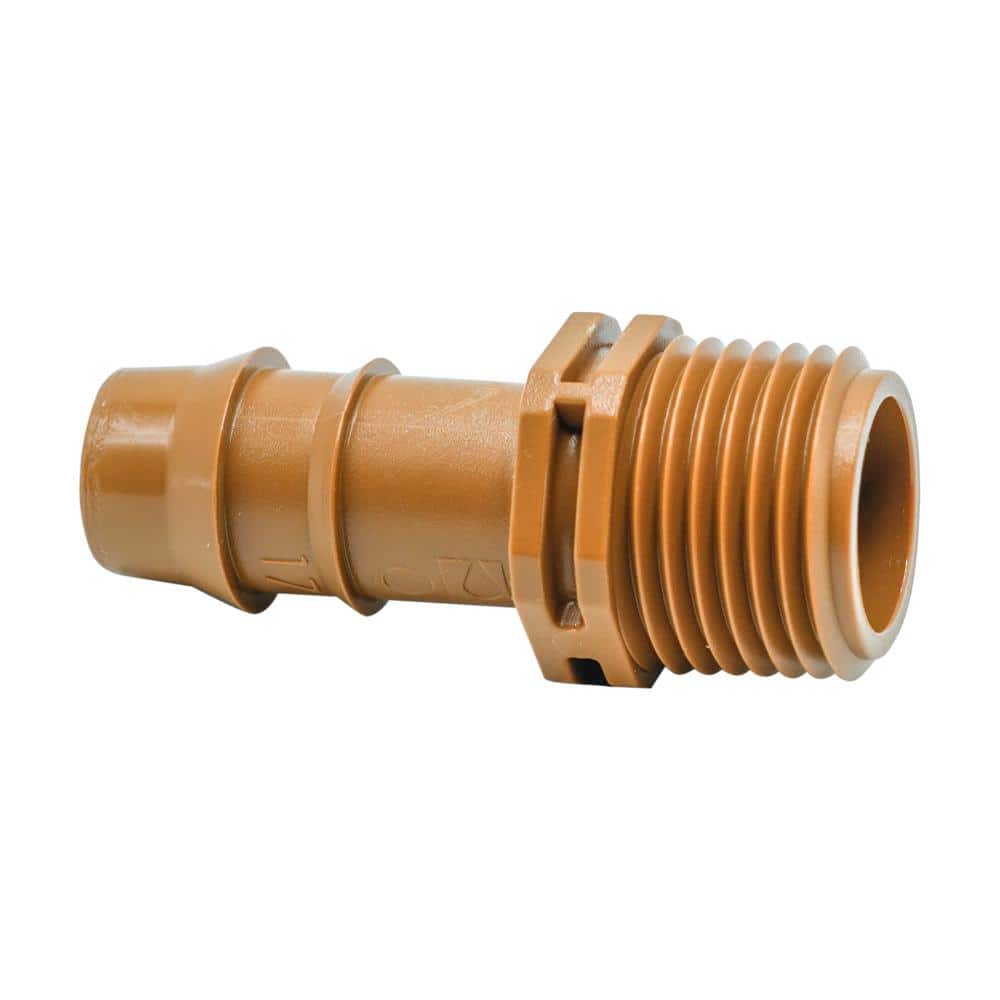 DIG 25-PACK DRIP IRRIGATION BROWN BARBED ELBOW FITTING 17mm 30 PSI 