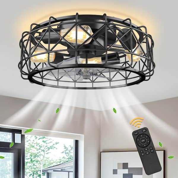 Cedar Hill 42 in. Indoor Black Retractable Ceiling Fan with Light and Remote