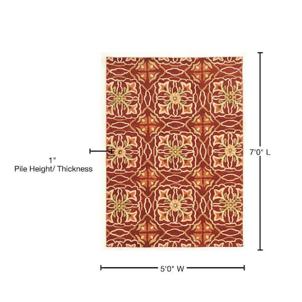 Legion Inca Ivory/Grey 5 ft. x 7 ft. Area Rug