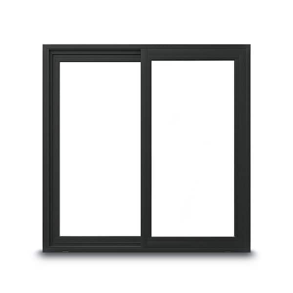 71-1/2 in. x 35-1/2 in. 100 Series XO (Active Left) Black Gliding Composite Window w/Black Int & Hdw, Smartsun Glass